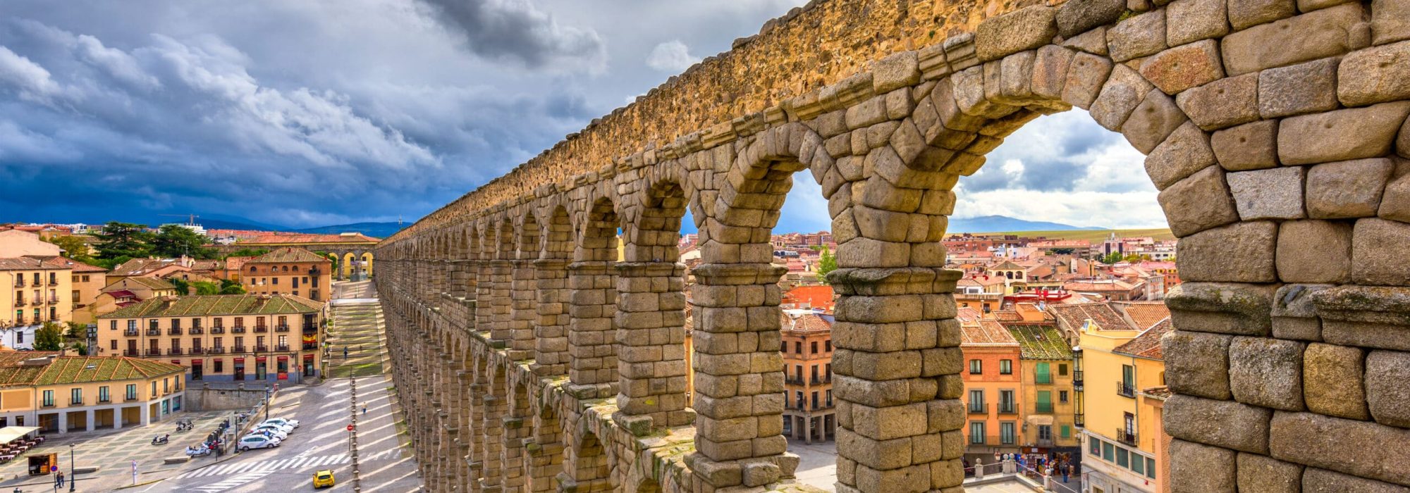 Day trip to Segovia from Madrid - Segovia, Spain at the ancient Roman aqueduct